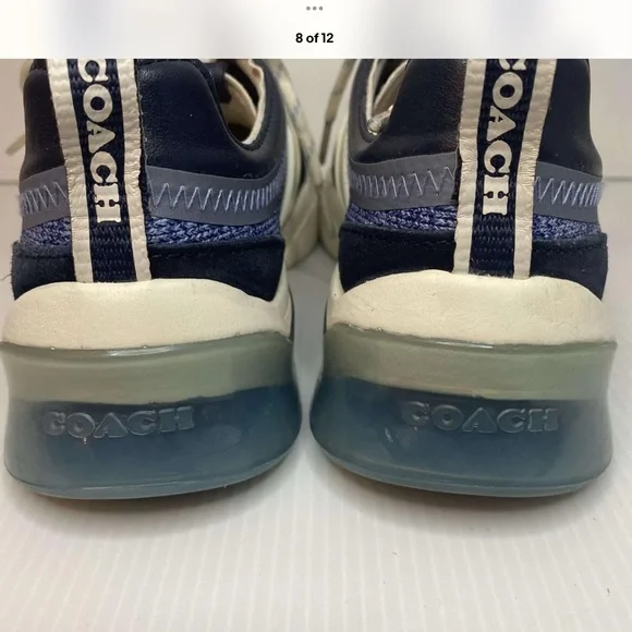 Coach Navy and Cream Athletic Shoes - Picture 4 of 8